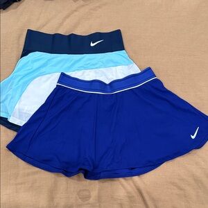 Nike Dual-Tone Blue Athletic Skirts set